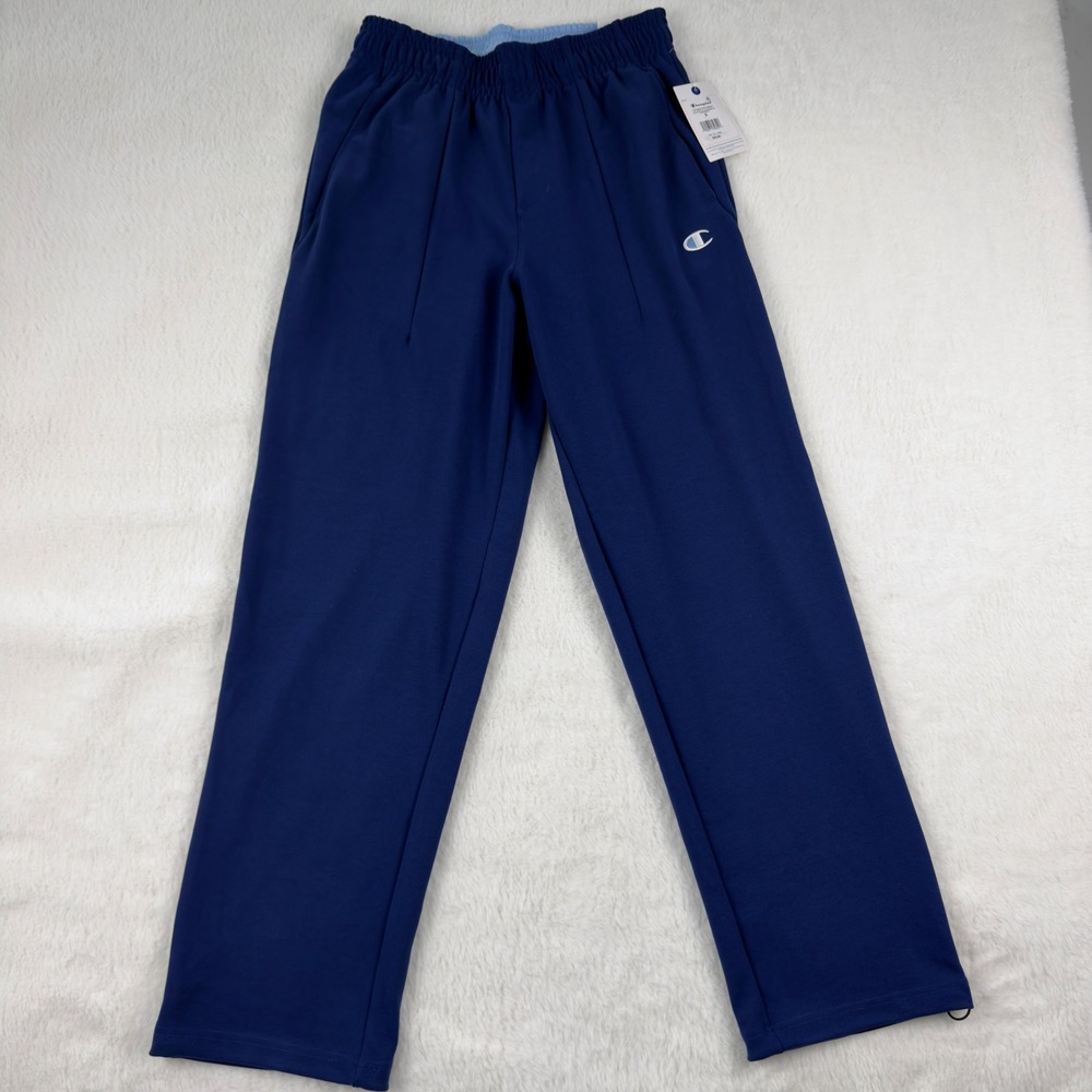 Champion Mens Club Sport Open Bottom Bungee Pants Blue Depths CPM261PA34001 S